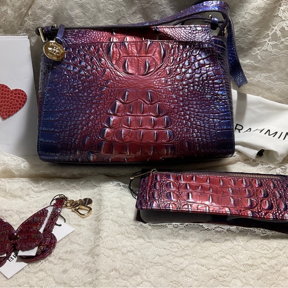 $FIRM$ 2 Pc Brahmin DAWNING HILLARY  + ADY WALLET ****NO BUTTERFLY**** - Picture 3 of 9